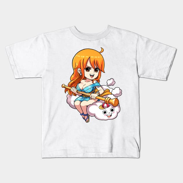 Nami & Zeus One Piece Wano Country Kids T-Shirt by Anime Access